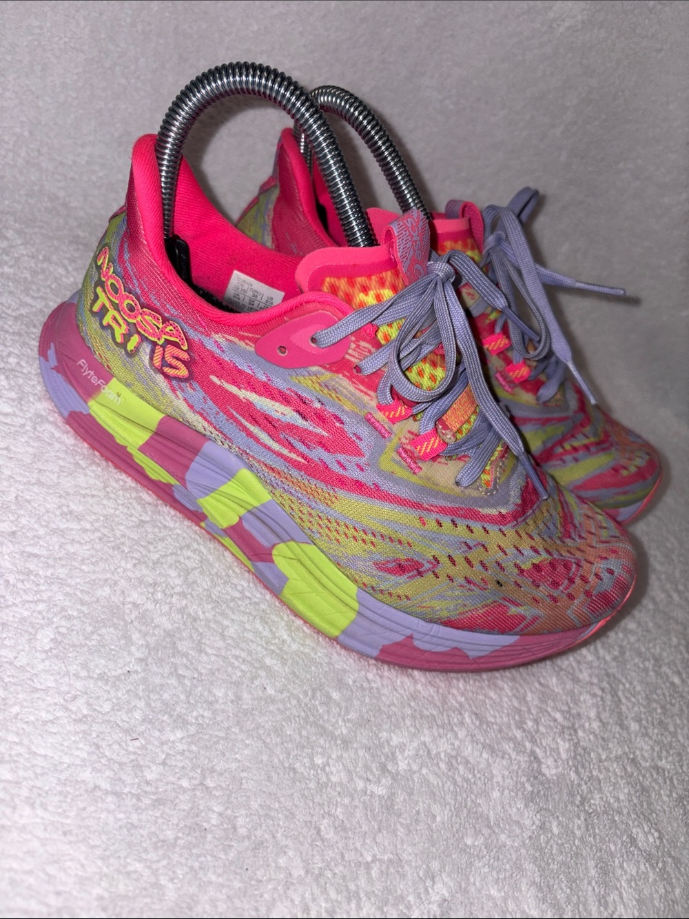 Asics noosa tri 15 Kids Pink Multi-Color Athletic running Sneakers girls 5.5